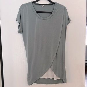 Pinkblush maternity and nursing layered front wrap tee shirt, size Medium